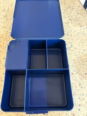 Pottery Barn Teen Blue Compartmentalized Plastic Storage Box